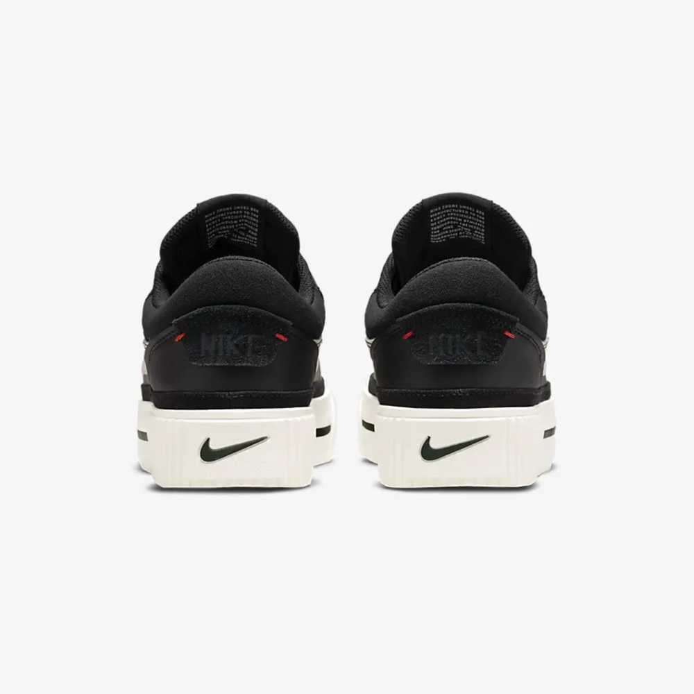 Womens Nike court legacy lift black and white platform sneakers